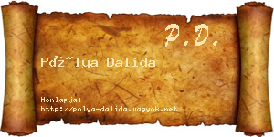 Pólya Dalida névjegykártya
